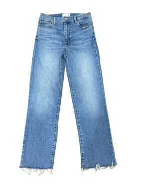 👖 FRAME Le Sleek Straight Jeans Size 27 Light Wash High Rise Straight Leg Denim